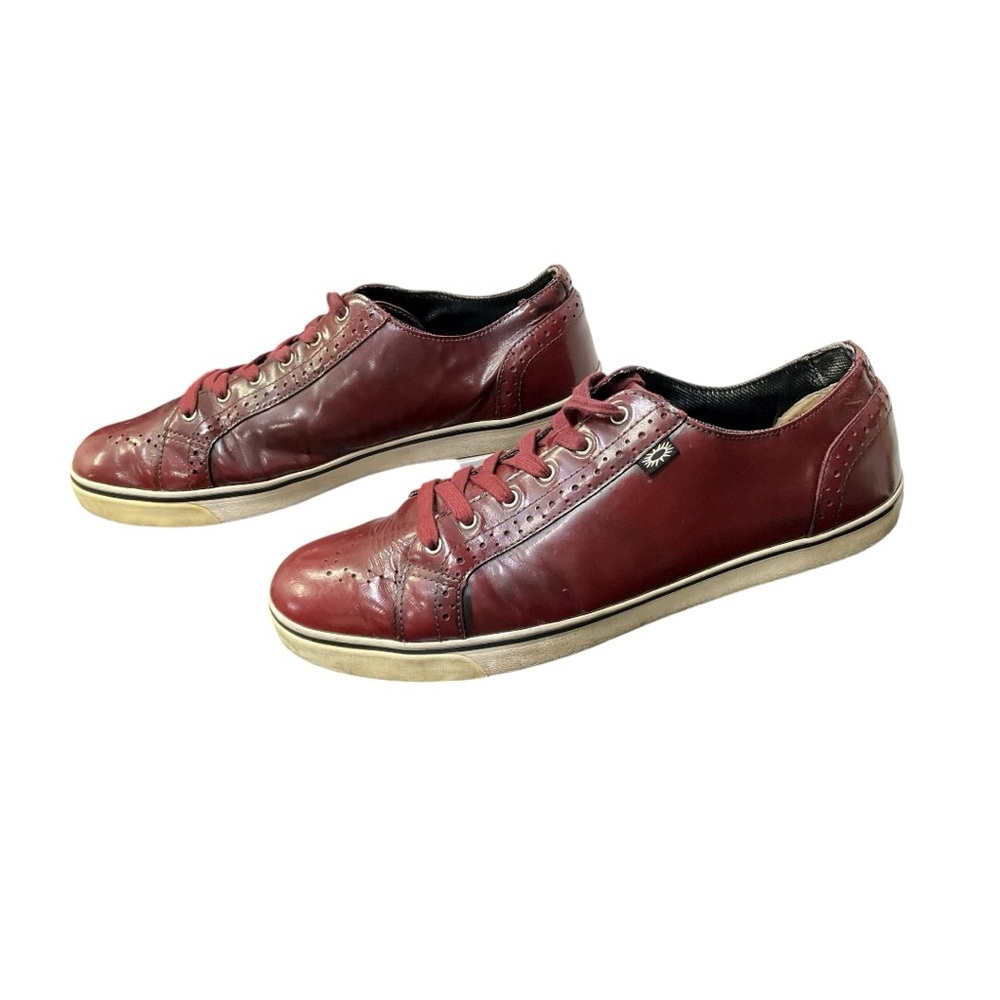 ⚫️ UGG Australia Men’s Leather Sneakers 👟 Oxblood/Burgundy Brogue Detail Size 14